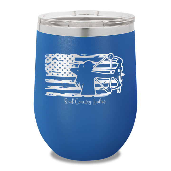 Bow USA Flag 12oz Stemless Wine Cup