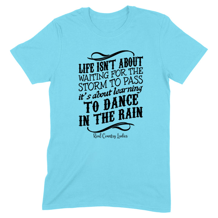 Dance In The Rain Black Print Front Apparel