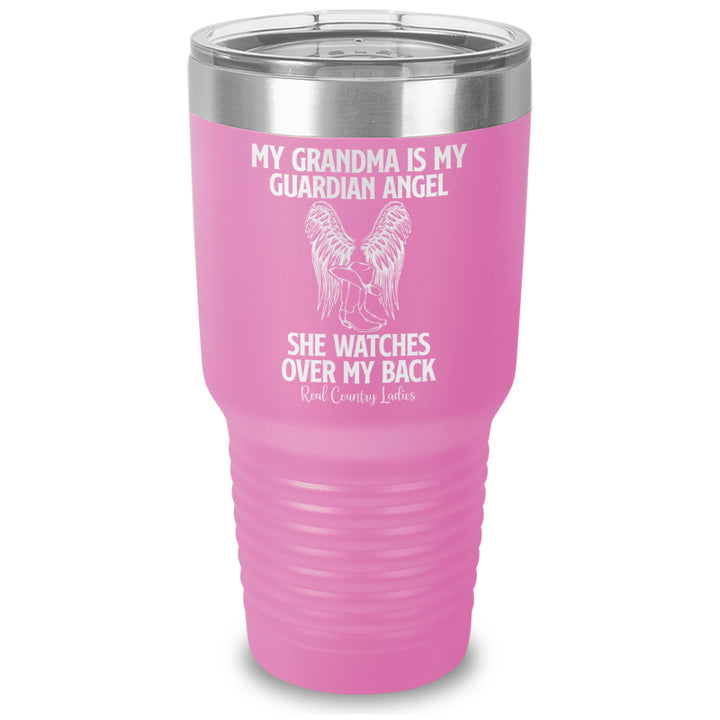 My Grandma Is My Guardian Angel Laser Etched Tumbler