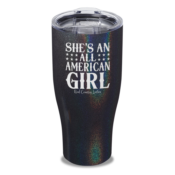 All American Girl Laser Etched Tumbler