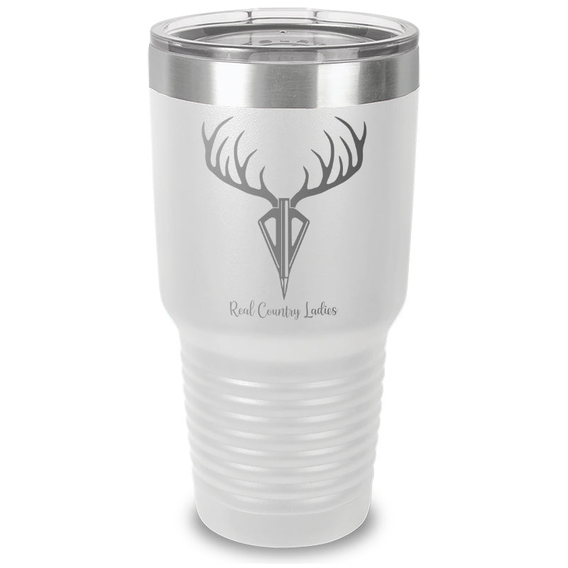 Arrow Deer Laser Etched Tumbler