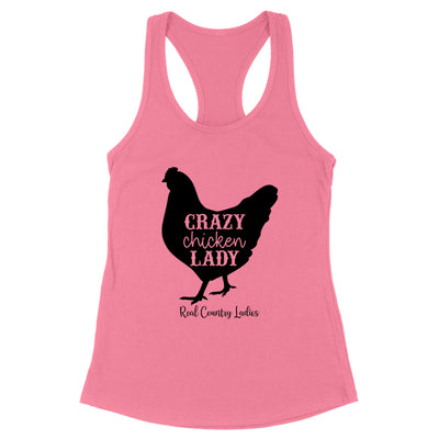 Crazy Chicken Lady Black Print Apparel