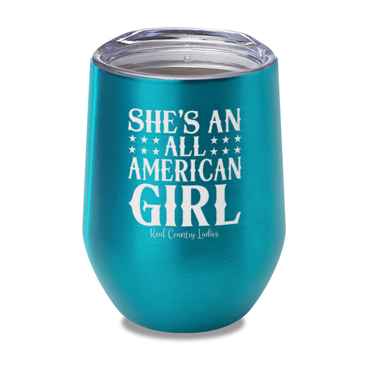 All American Girl Laser Etched Tumbler