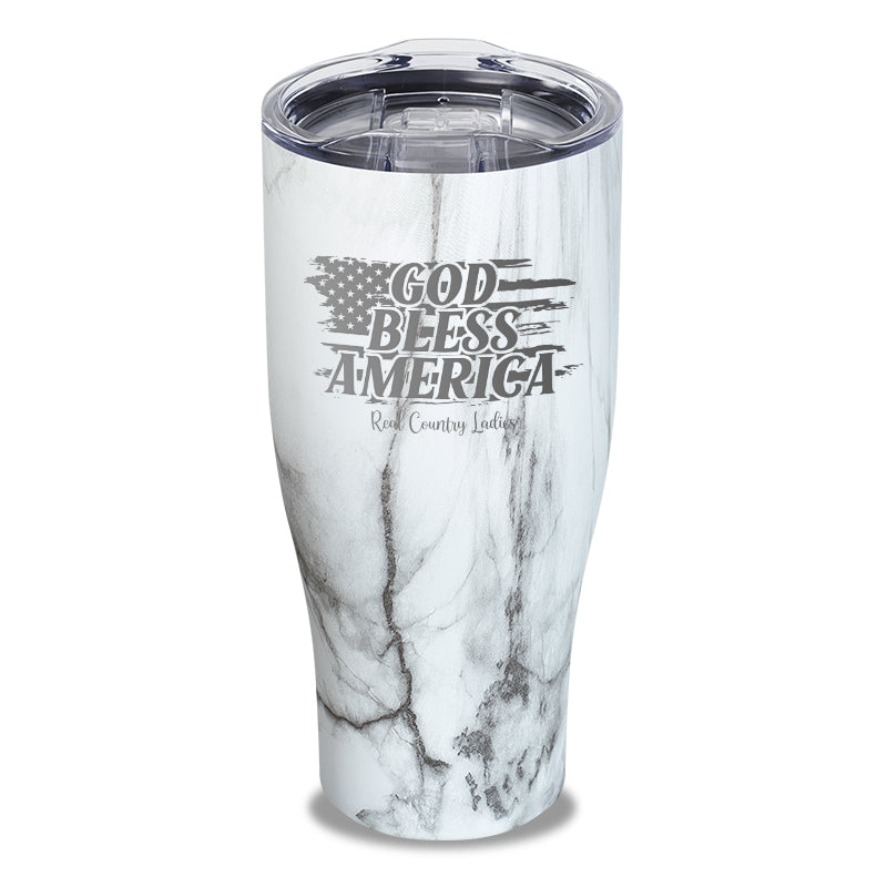 God Bless America Laser Etched Tumbler