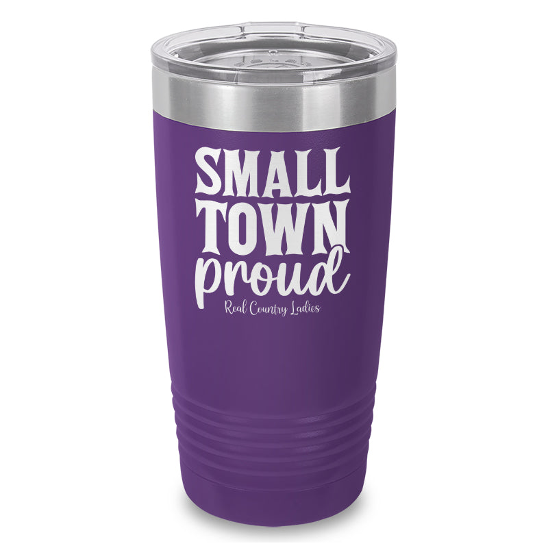 Small Town Proud Laser Etched Tumbler