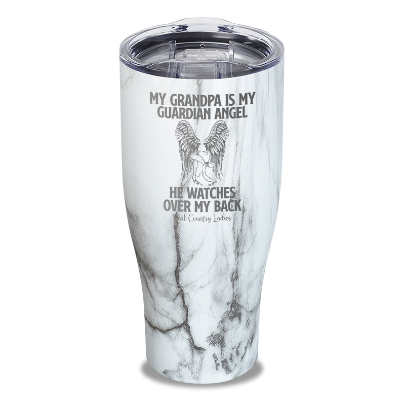 My Grandpa Is My Guardian Angel Laser Etched Tumbler