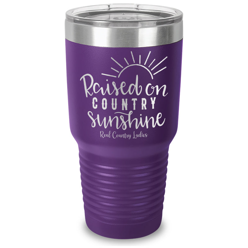 Raised On Country Sunshine Laser Etched Tumbler