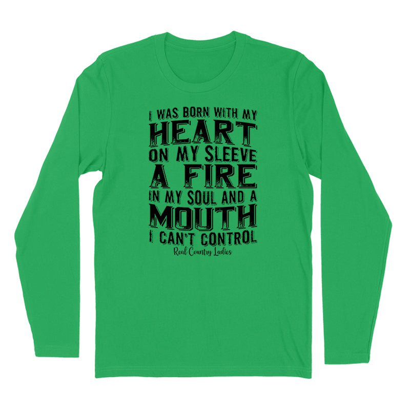 A Mouth I Can't Control Black Print Hoodies & Long Sleeves