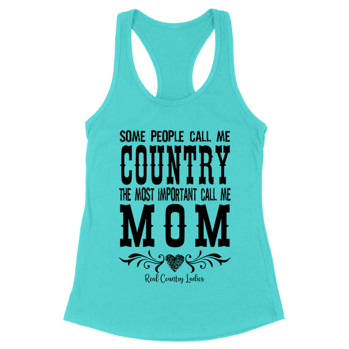 Country Mom Black Print Front Apparel