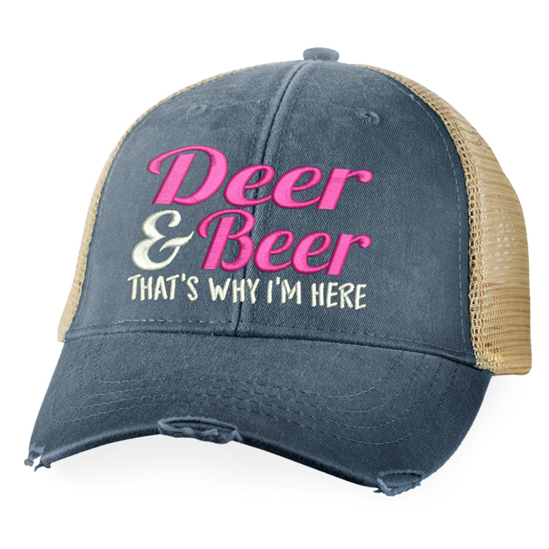 Deer And Beer That's Why I'm Here Hat