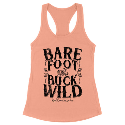 Bare Foot And Buck Wild Black Print Front Apparel