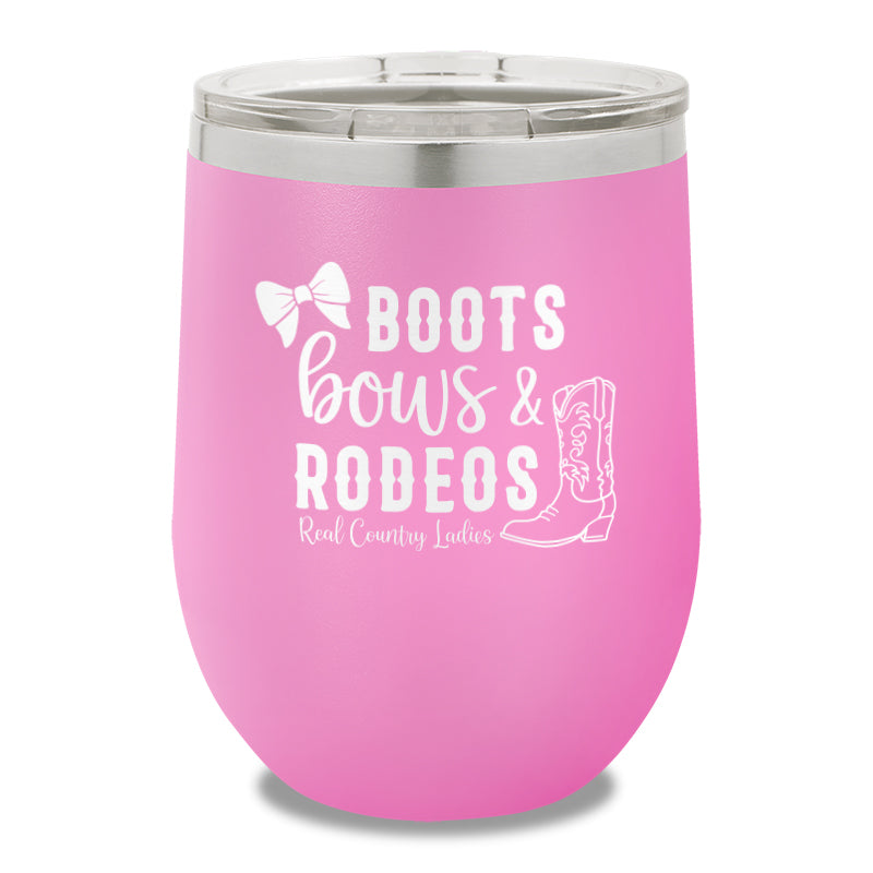 Boots Bows And Rodeos 12oz Stemless Wine Cup