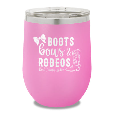 Boots Bows And Rodeos 12oz Stemless Wine Cup