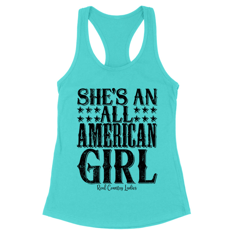 All American Girl Black Print Front Apparel