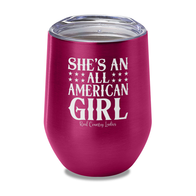 All American Girl Laser Etched Tumbler