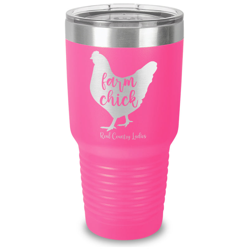 Farm Chick Laser Etched Tumbler