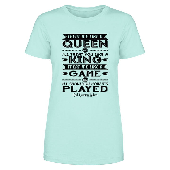 Like A Queen Black Print Front Apparel