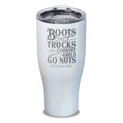 Boots And Trucks Laser Etched Tumbler