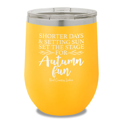 Shorter Days And Setting Sun 12oz Stemless Wine Cup