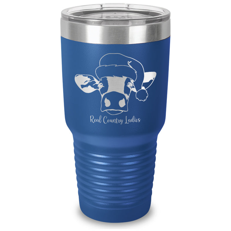 Christmas Cow Laser Etched Tumbler