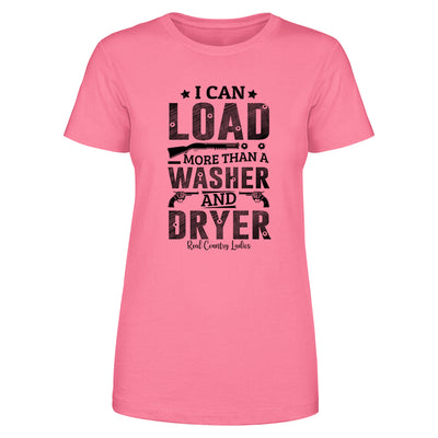 I Can Load More Than A Washer Black Print Front Apparel