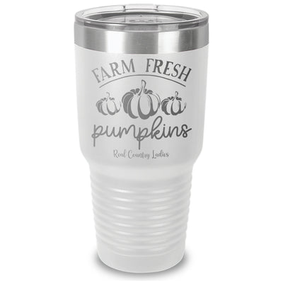 Falling For Deals | Farm Fresh Pumpkins Laser Etched Tumbler