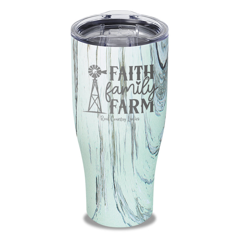 Faith Family Farm Laser Etched Tumbler