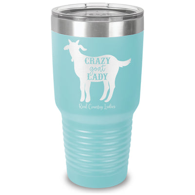 Crazy Goat Lady Laser Etched Tumbler