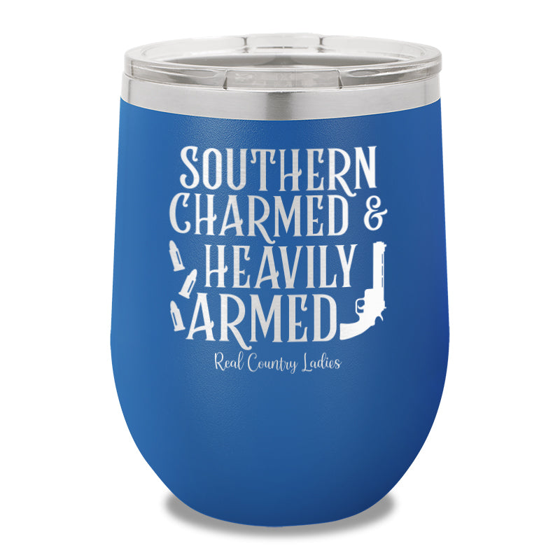 Southern Charmed And Heavily Armed 12oz Stemless Wine Cup