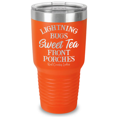 Lightning Bugs Sweet Tea Front Porches Laser Etched Tumbler