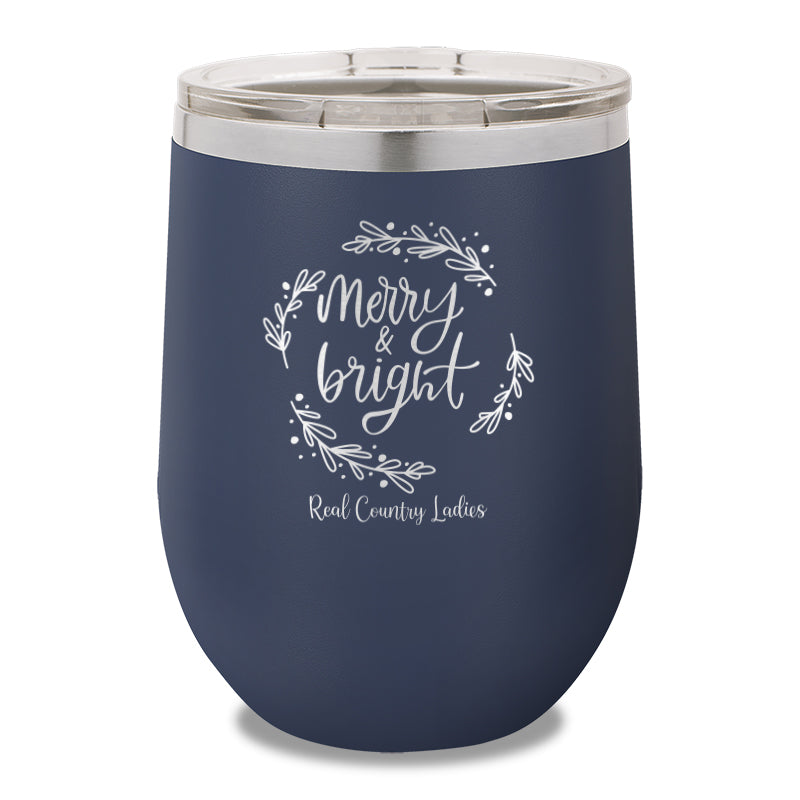 Merry And Bright 12oz Stemless Wine Cup