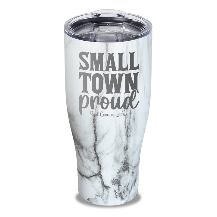 Small Town Proud Laser Etched Tumbler