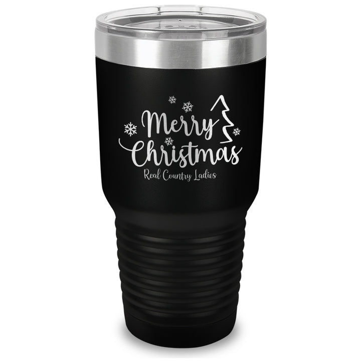 Merry Christmas Laser Etched Tumbler