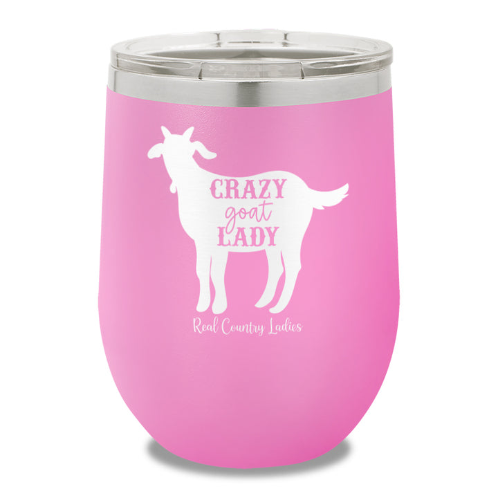 Crazy Goat Lady 12oz Stemless Wine Cup