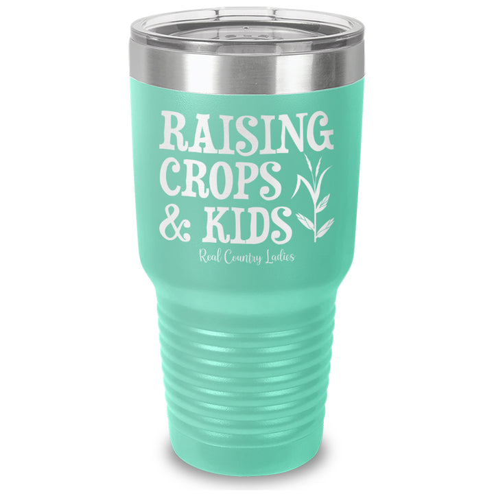 Raising Crops And Kids Laser Etched Tumbler