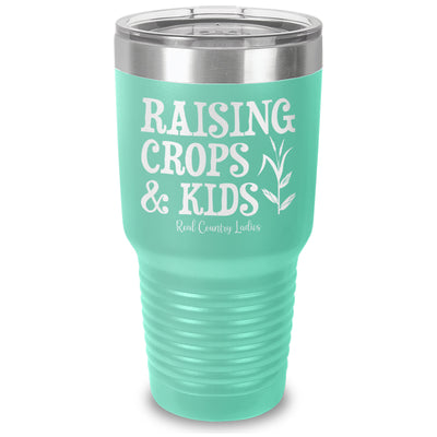 Raising Crops And Kids Laser Etched Tumbler