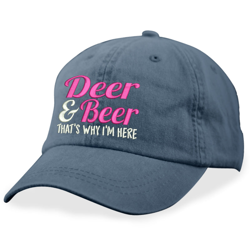 Deer And Beer That's Why I'm Here Hat