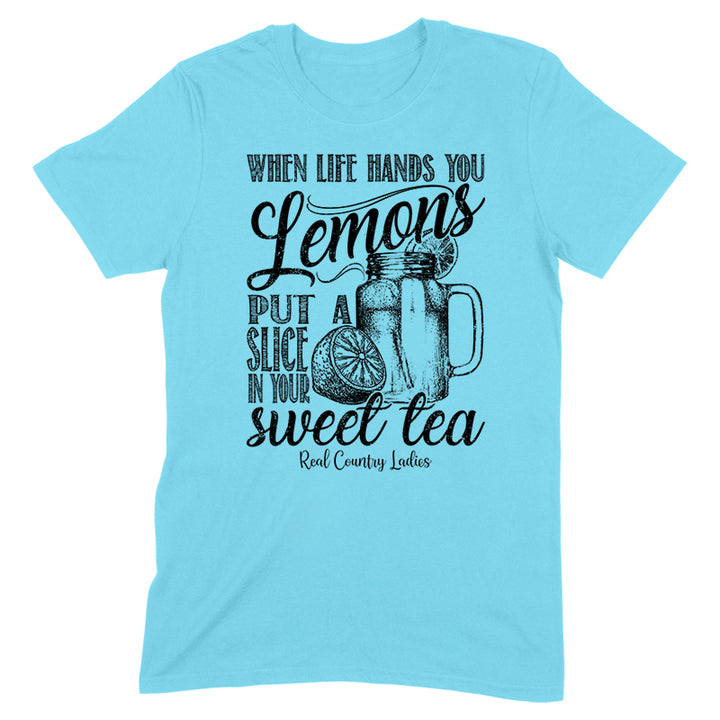 When Life Hands You Lemons Black Print Front Apparel