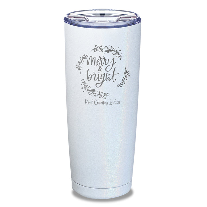 Merry And Bright Laser Etched Tumbler