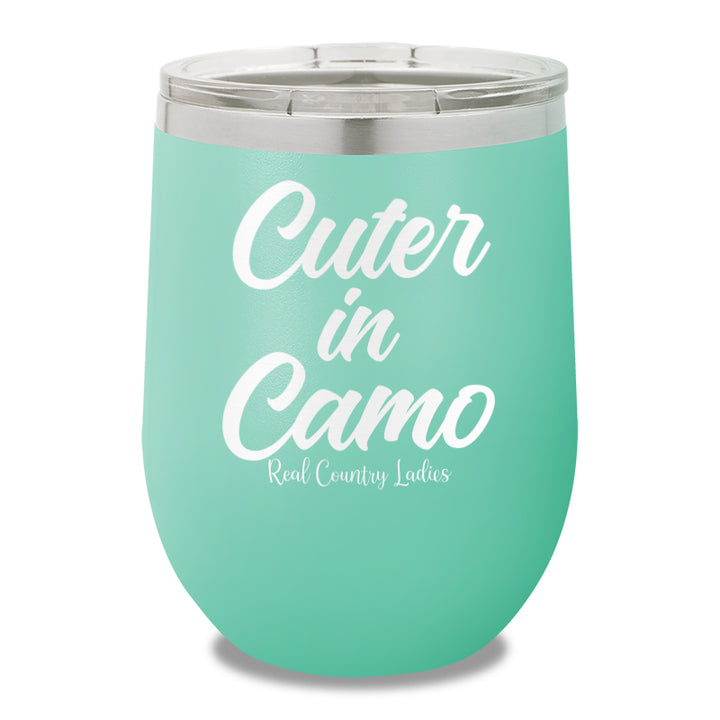 Cuter In Camo 12oz Stemless Wine Cup