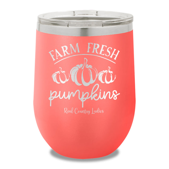 Farm Fresh Pumpkins 12oz Stemless Wine Cup