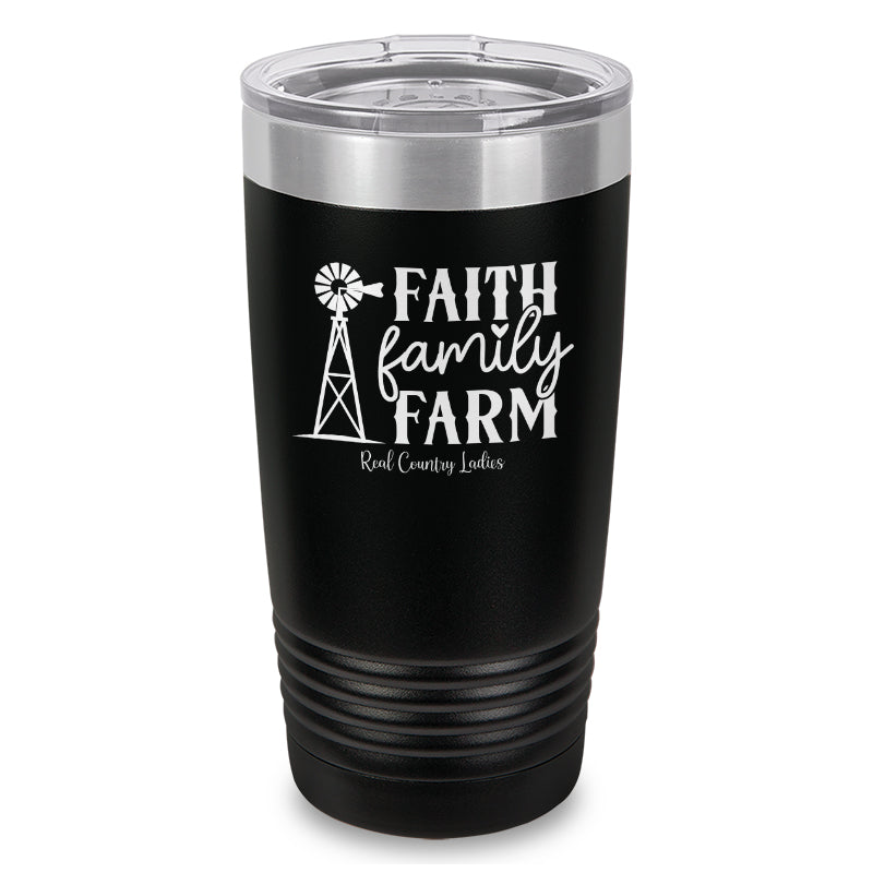 Faith Family Farm Laser Etched Tumbler