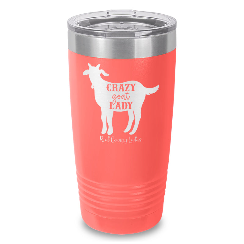 Crazy Goat Lady Laser Etched Tumbler