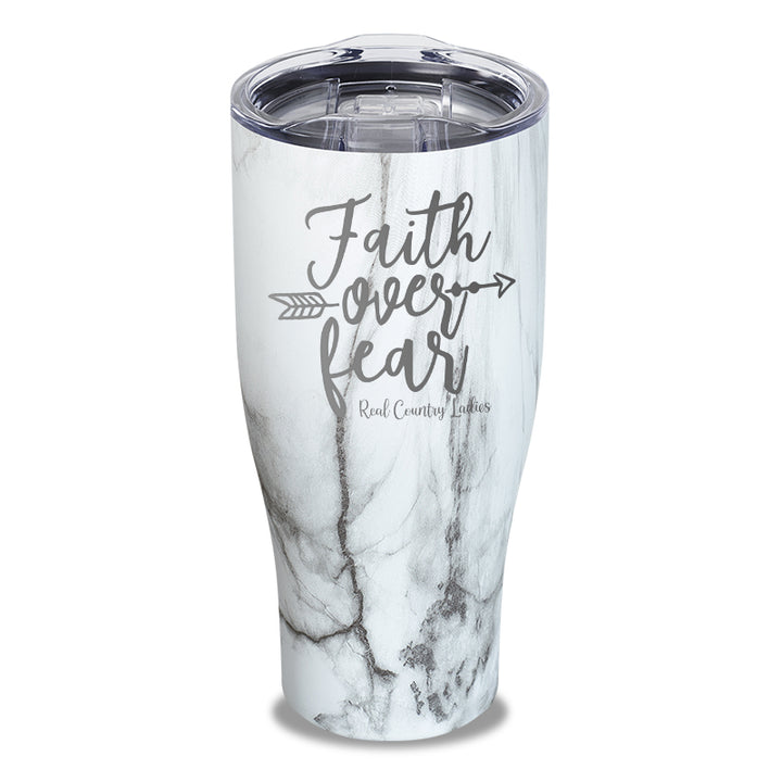 Faith Over Fear Laser Etched Tumbler