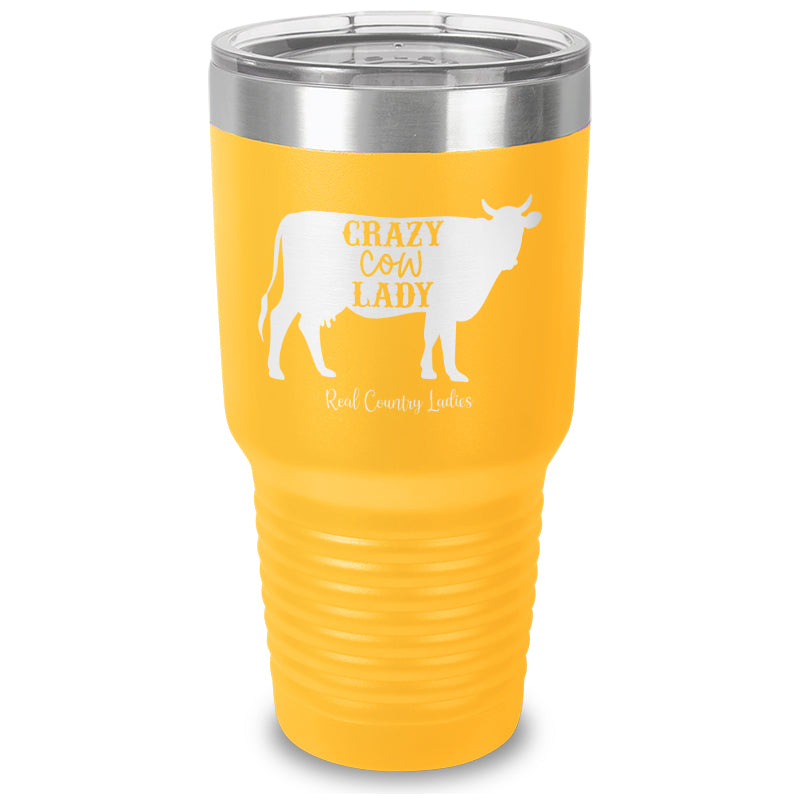 Crazy Cow Lady Laser Etched Tumbler