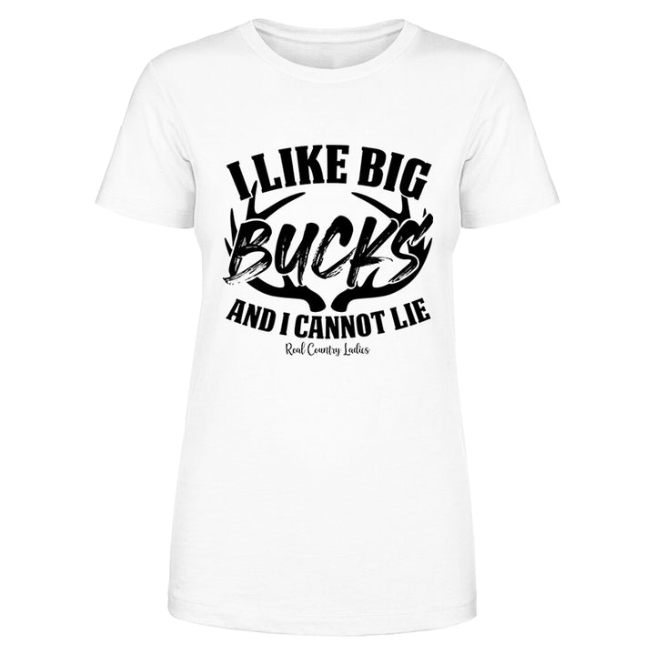 I Like Big Bucks Black Print Front Apparel