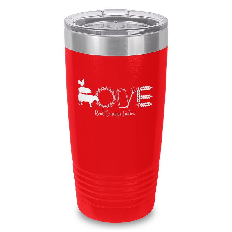 Farmhouse Love Laser Etched Tumbler