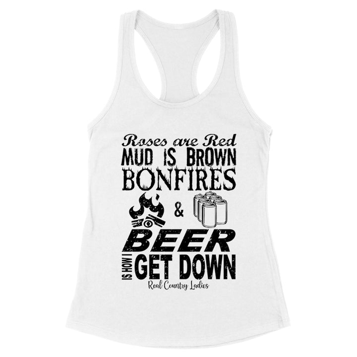 Bonfires And Beer Black Print Front Apparel