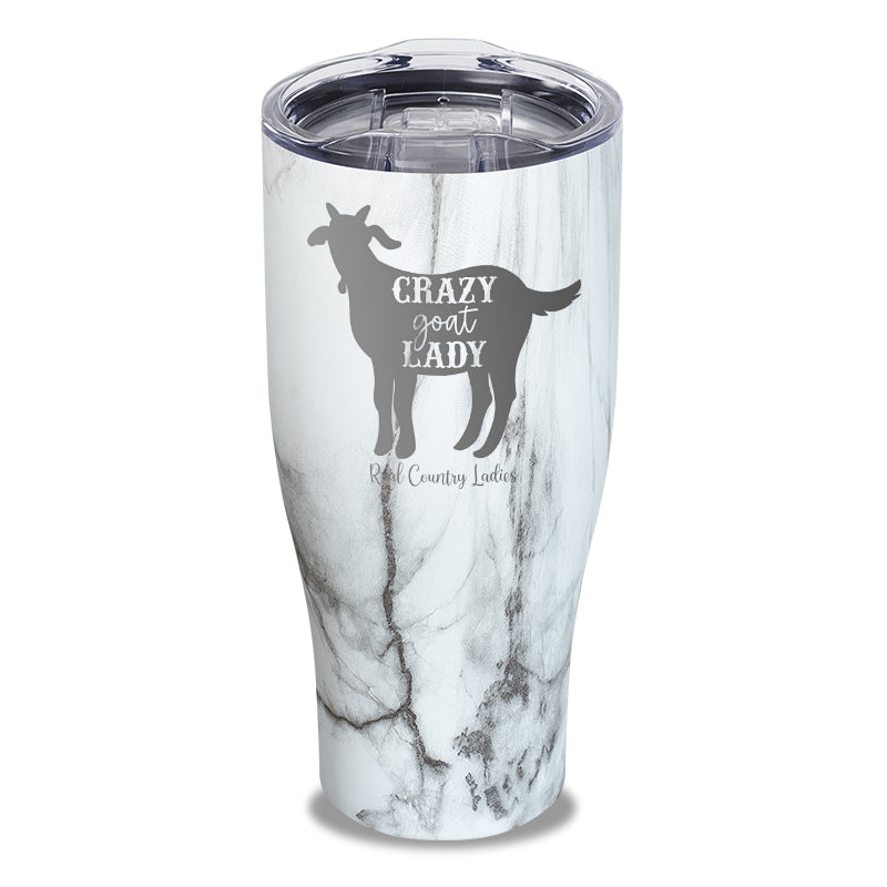 Crazy Goat Lady Laser Etched Tumbler