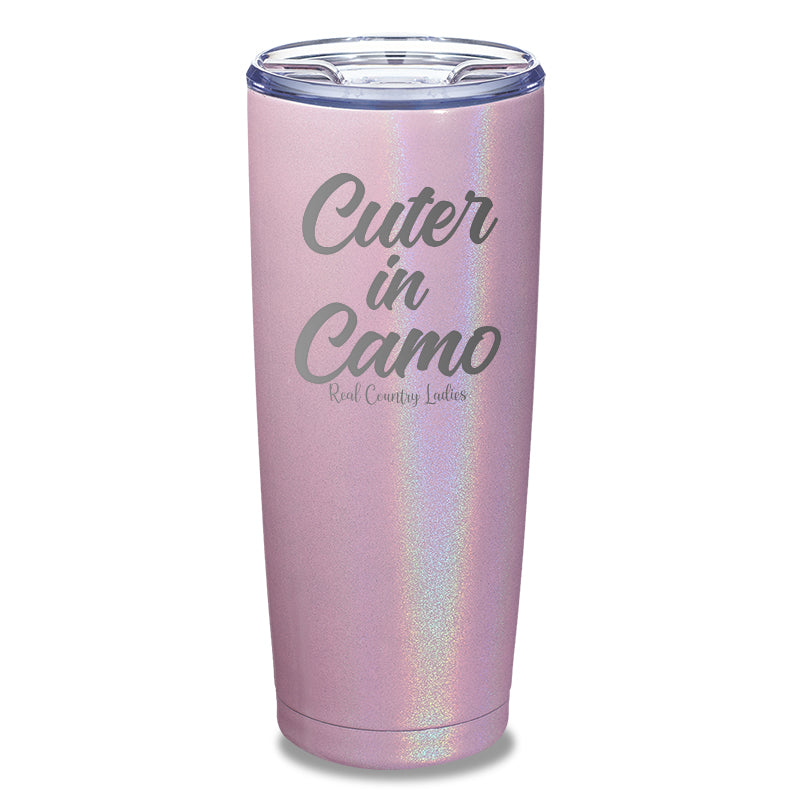 Cuter In Camo Laser Etched Tumbler